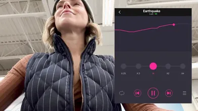 Cumming rigid inside grocery store alongside Lush remote controlled vibrator