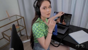 ”Step Daddy caught Stepdaughter watching porn & practicing handjob! - Hazel Moore”