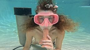 Private Pool Pussy Pleasing with Nathalia: Underwater Scuba Masterbation 1080p