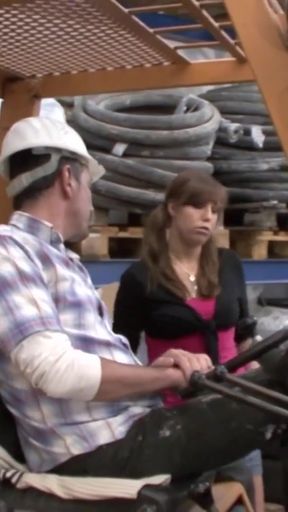 German trainee was supposed to look for something in the warehouse and only found 2 cocks!   Clip 1