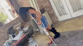 Misty Addams - Sprained Ankle | Neck brace | Crutching HIDEF MOV