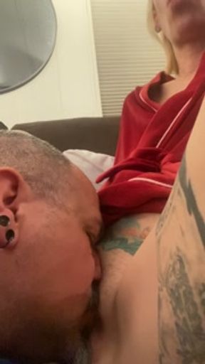 Eating her sweet pussy