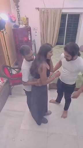 Big Boobs Teju Got Fucked By Two Boys Hardcore with 360 Views ( Hindi Audio )   Clip 1