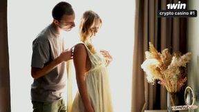 Hot and trampy bride cheats with her ex before the wedding in a insatiable porn scene!