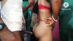 Indian babhi hard fuck by husband friend.