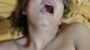My stepson keeps cumming all over my body, full of cum, and I'm happy to receive it.