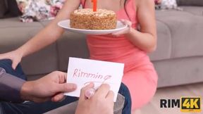 RIM4K. Couple will never forget their first anniversary after chick's rimming