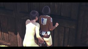 On Titans Hentai - Mikasa Fingering to Orgasm Then Fucked with Creampie - Manga Anime Japanese Asian Game Porn