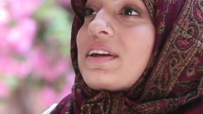 Girl in Hijab Nadia Ali is fucked by a hung black man