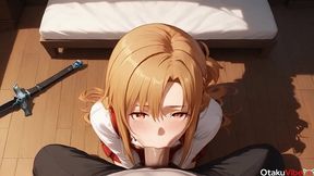 asuna loves being fucked by an old man while kirito plays games [ai]