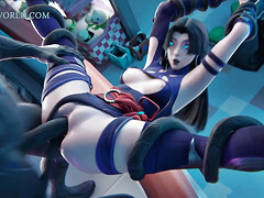 The Misunderstanding: Psylocke X Venom (3D Anime Porn)