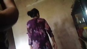 Tamil Village Girl Sucks Her Husband's Cock in the Kitchen