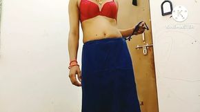 Indian bhabhi in saree remove clothes and pussy fingering