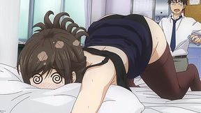 Hot hentai - sexy girl with big tits and ass seduces a lucky guy and flashes him with her pussy