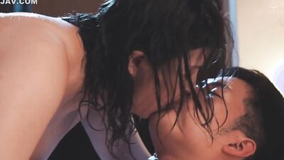 Big Tits and Rin Okae share a steamy interracial housewife-filled shower
