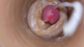 Precum squirting in my pussy Camera In Vagina 4k