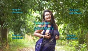 sucharita madhu blue topless saree