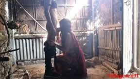 Red Saree Wife Outdoor Blowjob ( Official Video By Villagesex91)