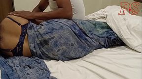 Girlfriend went late at home on girlfriend'_s birthday, got upset, then made her mood and did hardcore fuck in saree