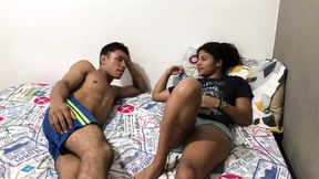 I enter my stepsister's room to make her horny and make her want to fuck me alone