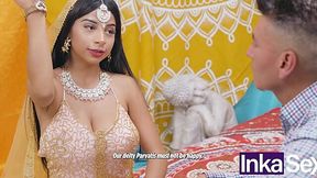 Latina teen is going to get fucked while cosplaying as a Desi girl