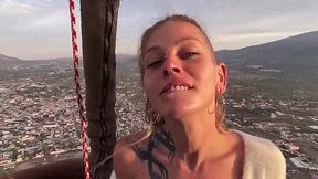 Edgy blonde alt girl fucks on hot air balloon and it's mental