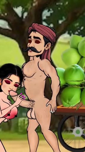 Raju Coconut Paniwala and Poonam's Part 2   Hindi Cartoon Sex Story   Clip 2