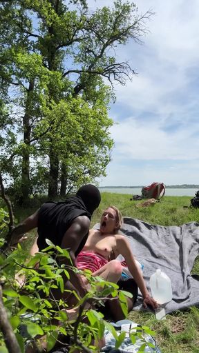 Behind the Scenes - MILF & 2 BBC Double Anal Picnic