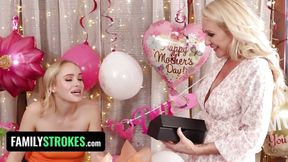 Big Tits milf Gets Lesbian Threesome Surprise - Massage Turns Sexual!