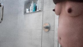 The shower scene with Asian step daughter Erin Luvin and her beautiful long nipples by andrewtatt