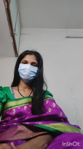 Desi Bhabhi Shivani Horny in Pink Saree. Full Video.