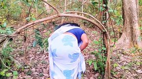 Desi outdoor jungle sex. Stepmom hardcore fucking stepson big dick in forest. Telugu dirty talks. Full video.