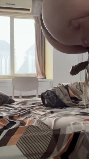 FUCKED BY MY ROOMMATE AND GET MULTIPLE SQUIRT "Evolova Electronic Sex Doll"   Clip 2