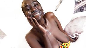 Big Natural Tits Ebony Slut Stripped &amp; Jizzed By Big Cock American Producer