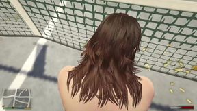 Trevor and Cheating wife amada having sex in tennis court