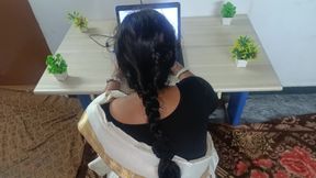 Married women office romance with malayala saree