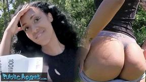 ”Sexy Ebony Babe with Big Round Ass Ravaged”