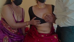 Housewifes threesome roleplay fucking