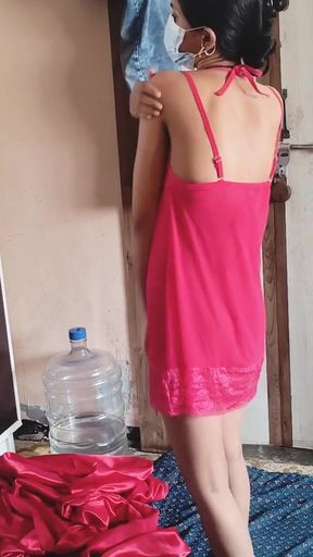 Shivani trying bikini first time.   Clip 1