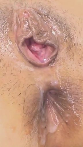 Super messy creampie after the mature Asian lady rides the cock reverse cowgirl style   Clip 3