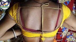 Your Desi village Bhabhi fully naked in saree and blouse, ass fucked in mare style, full anal sex video Hindi audio