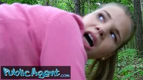 Shy College Teen Fucks for Cash Outdoors