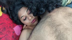 Husband and wife enkoying sex hard fuck and romance by removing nighty in bedroom part - 8