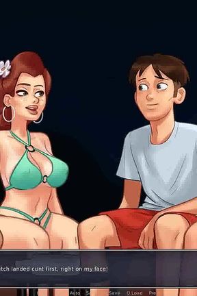 Summertime saga: naughty party with sexy college girls on the beach ep 202