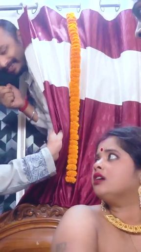 Biggest Indian Boobs Horny Bhabhi Fucked by all Boys at her wedding Night ( Hindi Audio )   Clip 2