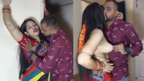Desi Tamil Mallu Stepaunty Hot Romance with Kissing and Saree Blouse Bra Remove by Rahul