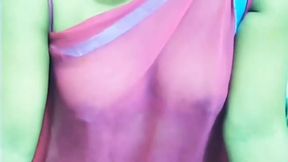 Showing boobs in saree, hot Nisha Bhabhi