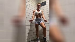 18yo Cherry's Yoga Slip: Accidental Assfuck Fucktoy Squirt on Live!