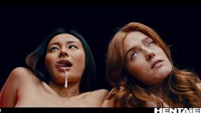 ”Real Life Hentai - Jia Lissa & Rae Lil Ebony ravaged all the way through by alien monster”