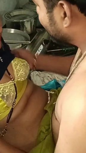Desi Indian Kavita Maid fuck with Houseowner Tatya in kitchen , pussy licking, licking ass, missionary, doggystyle&hellip;   Clip 2